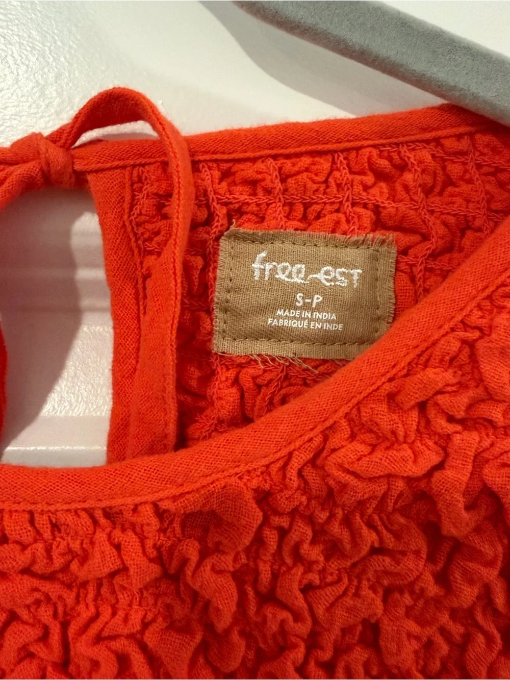 Free People Bright Orange Mini Dress